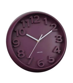 Wandklok Elevated Classic Numbers - Dark mauve - 5x33.5x33.5cm