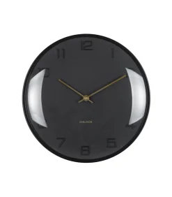 Wandklok Fuerte Dome - Zwart - 30.5x30.5x30.5cm