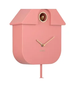 Wandklok Modern Cuckoo Oro - Roze - 21.5x8.5x41cm