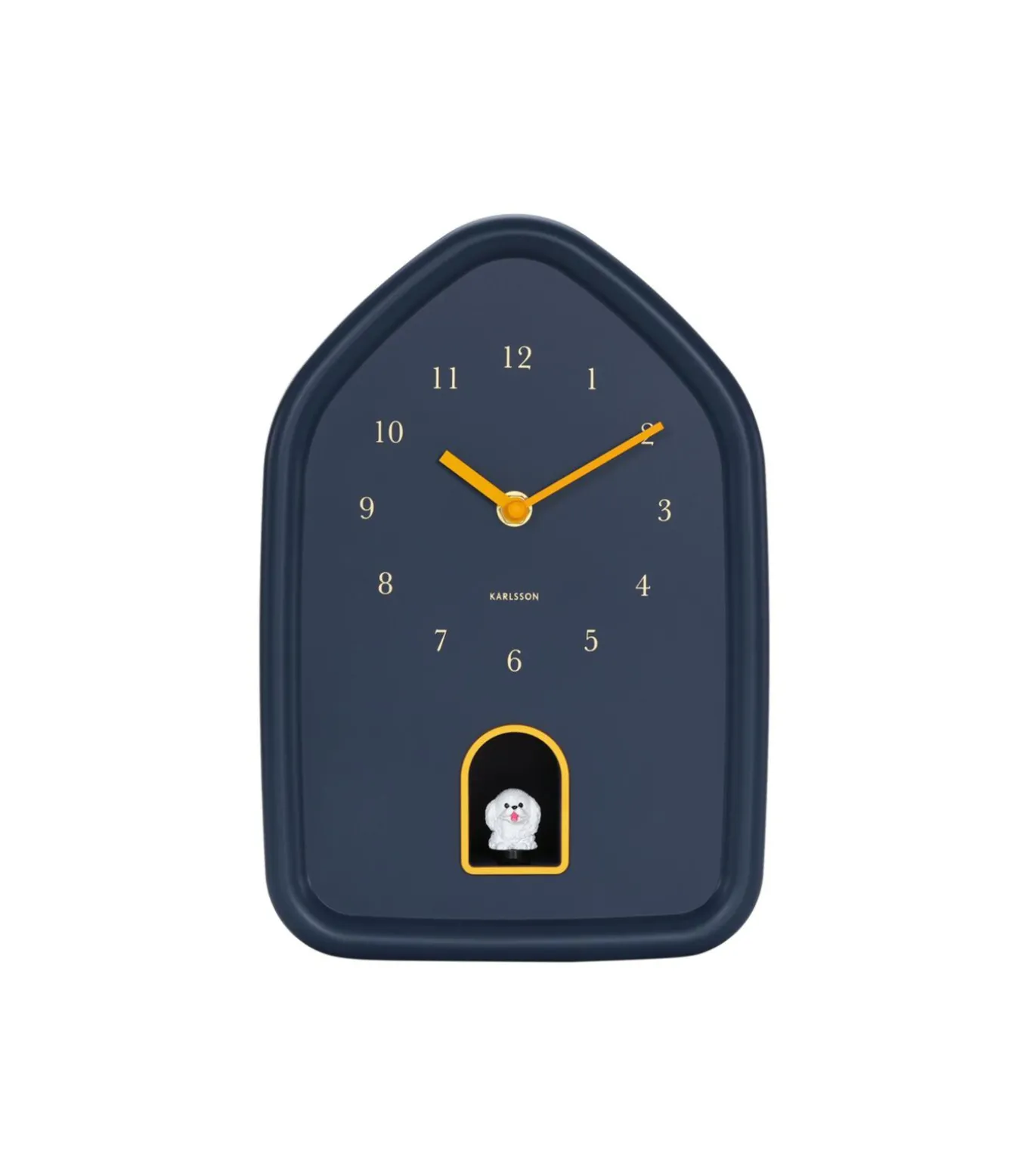 Wandklok Modern Doggy - Blauw - 29.1x20x29.1cm