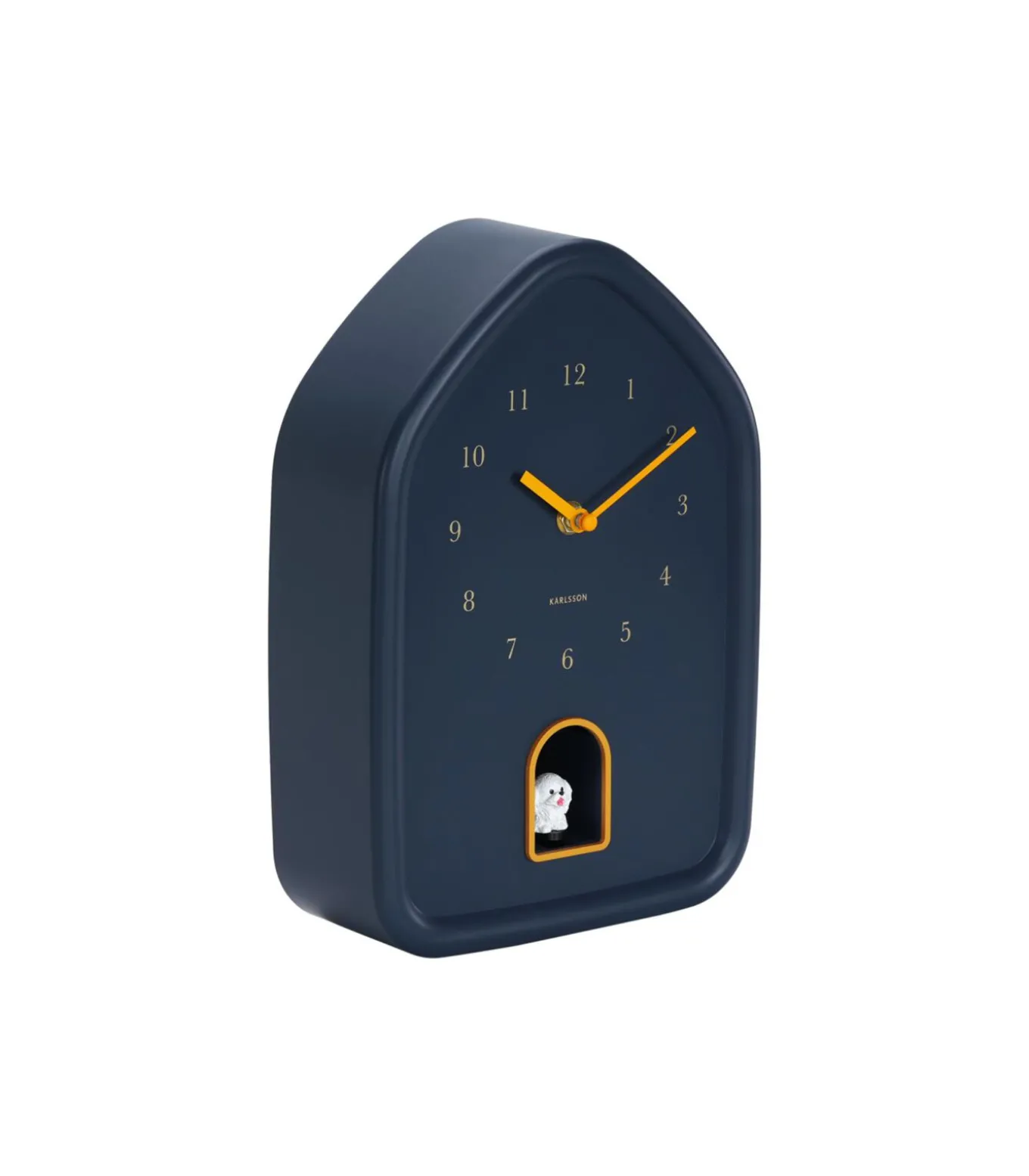 Wandklok Modern Doggy - Blauw - 29.1x20x29.1cm