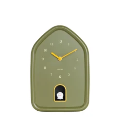 Wandklok Modern Doggy - Groen - 29.1x20x29.1cm