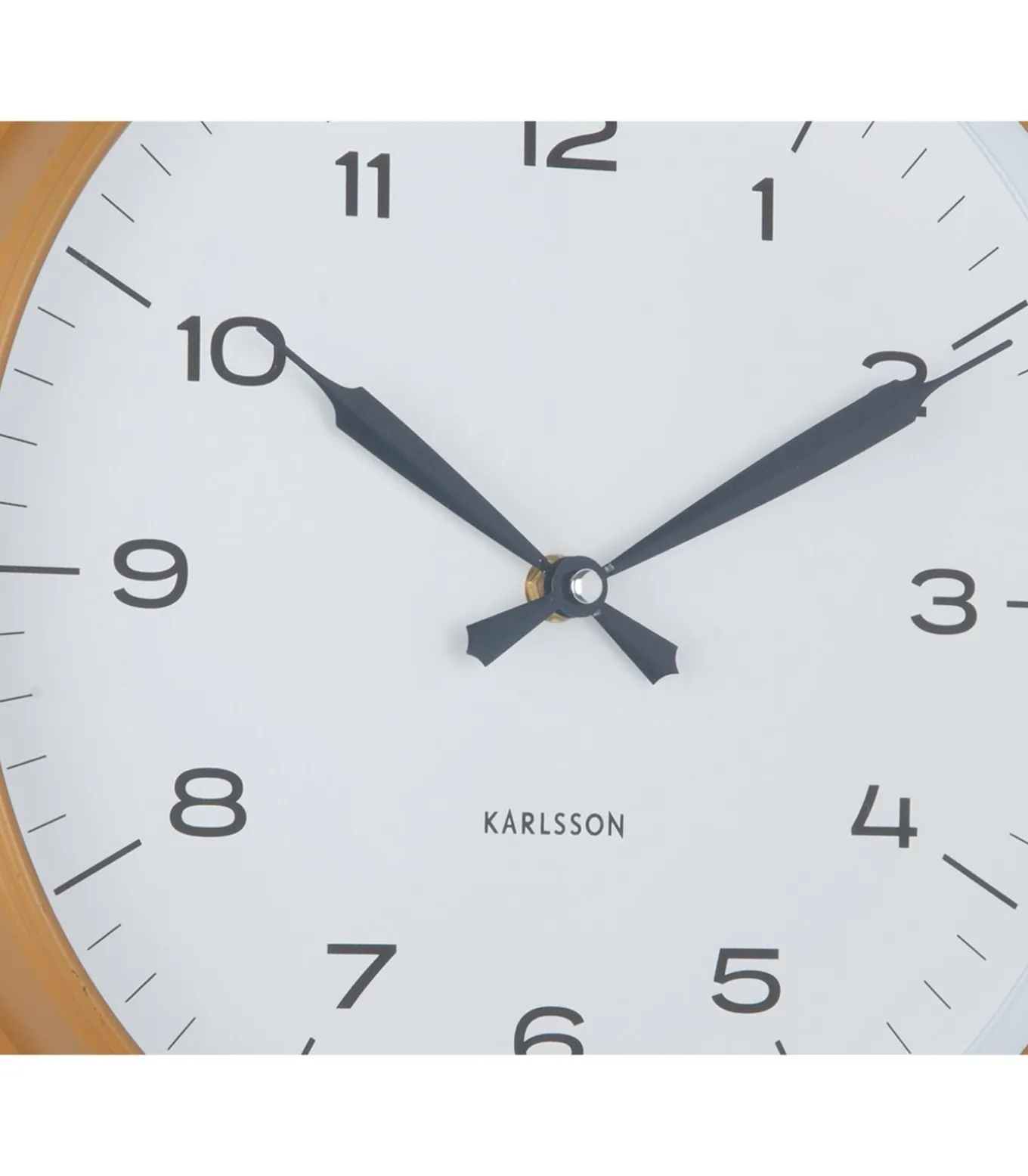 Wandklok Modern Factory - Okergeel - Ø30cm