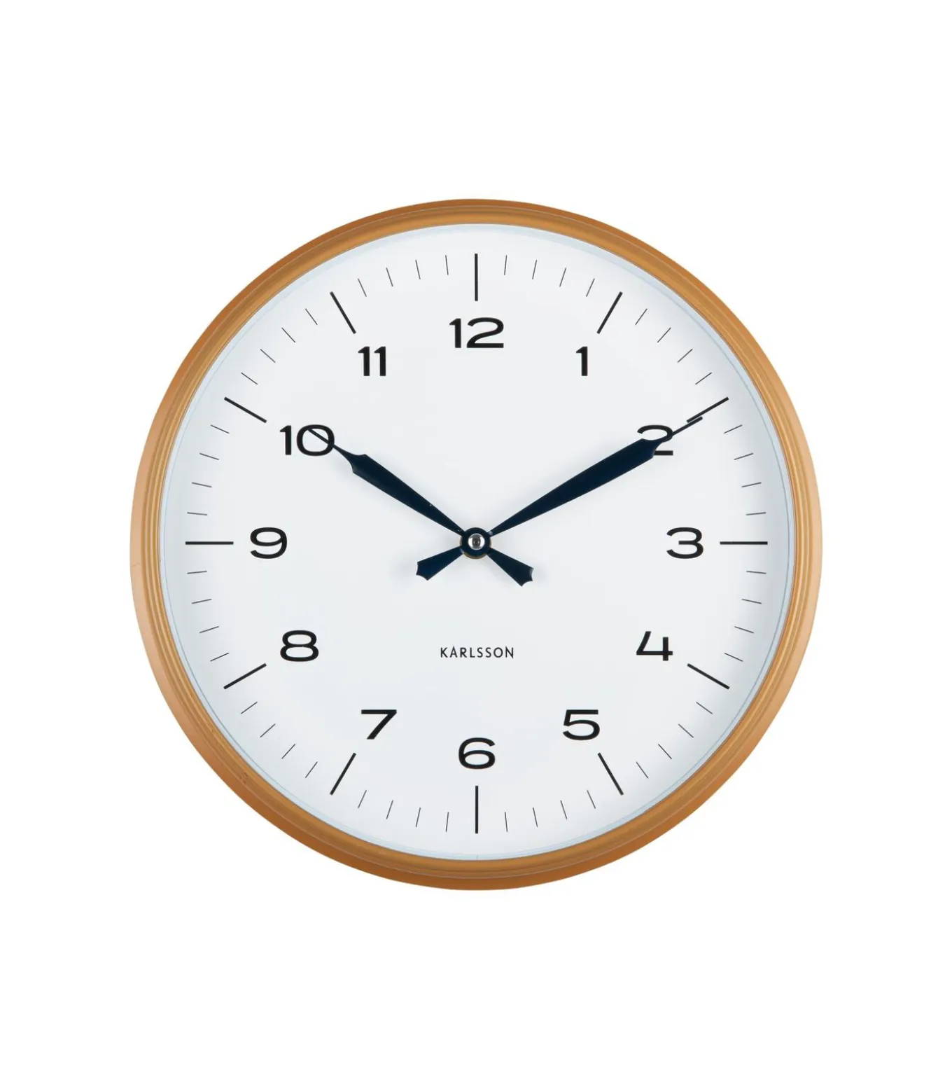 Wandklok Modern Factory - Okergeel - Ø30cm