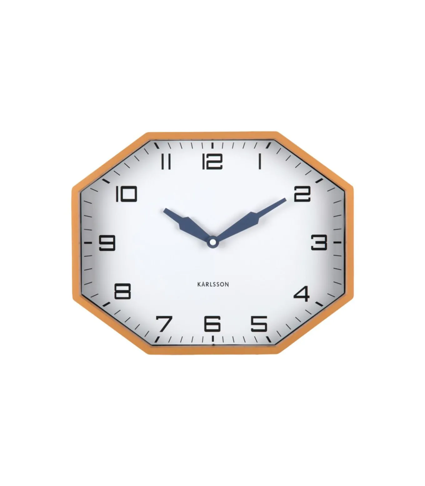 Wandklok Modern Factory Octagon - Geel - 32x32x26cm