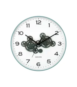 Wandklok Open Gear - Blauw - 40.8x40.8x40.8cm