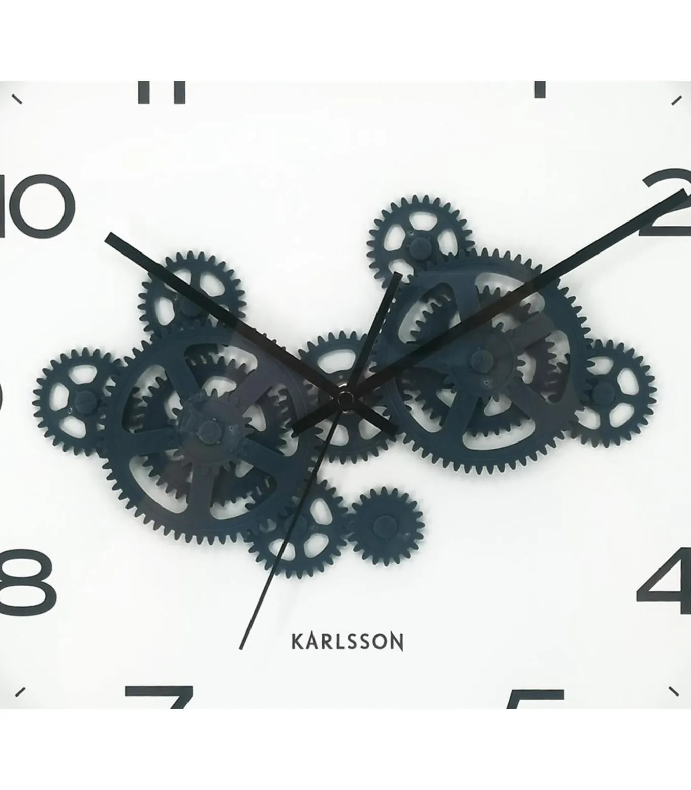 Wandklok Open Gear - Geel - 40.8x40.8x40.8cm