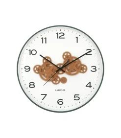 Wandklok Open Gear - Groen - 40.8x40.8x40.8cm