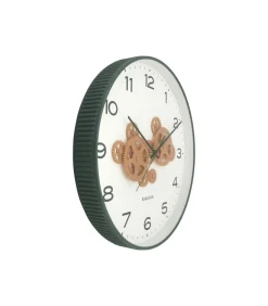 Wandklok Open Gear - Groen - 40.8x40.8x40.8cm