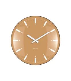 Wandklok Realista Dome - Geel - 35x35x35cm