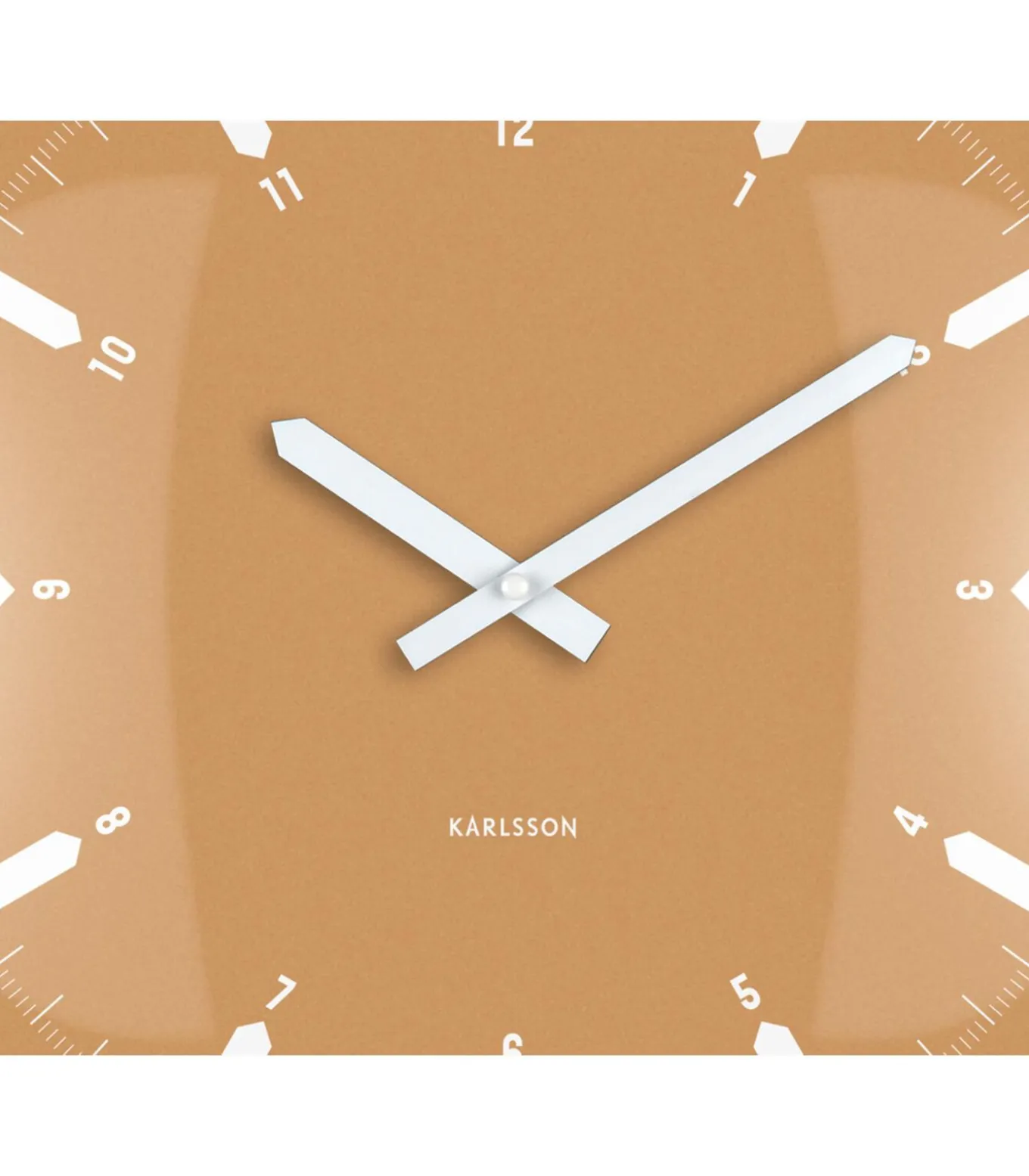 Wandklok Realista Dome - Geel - 35x35x35cm