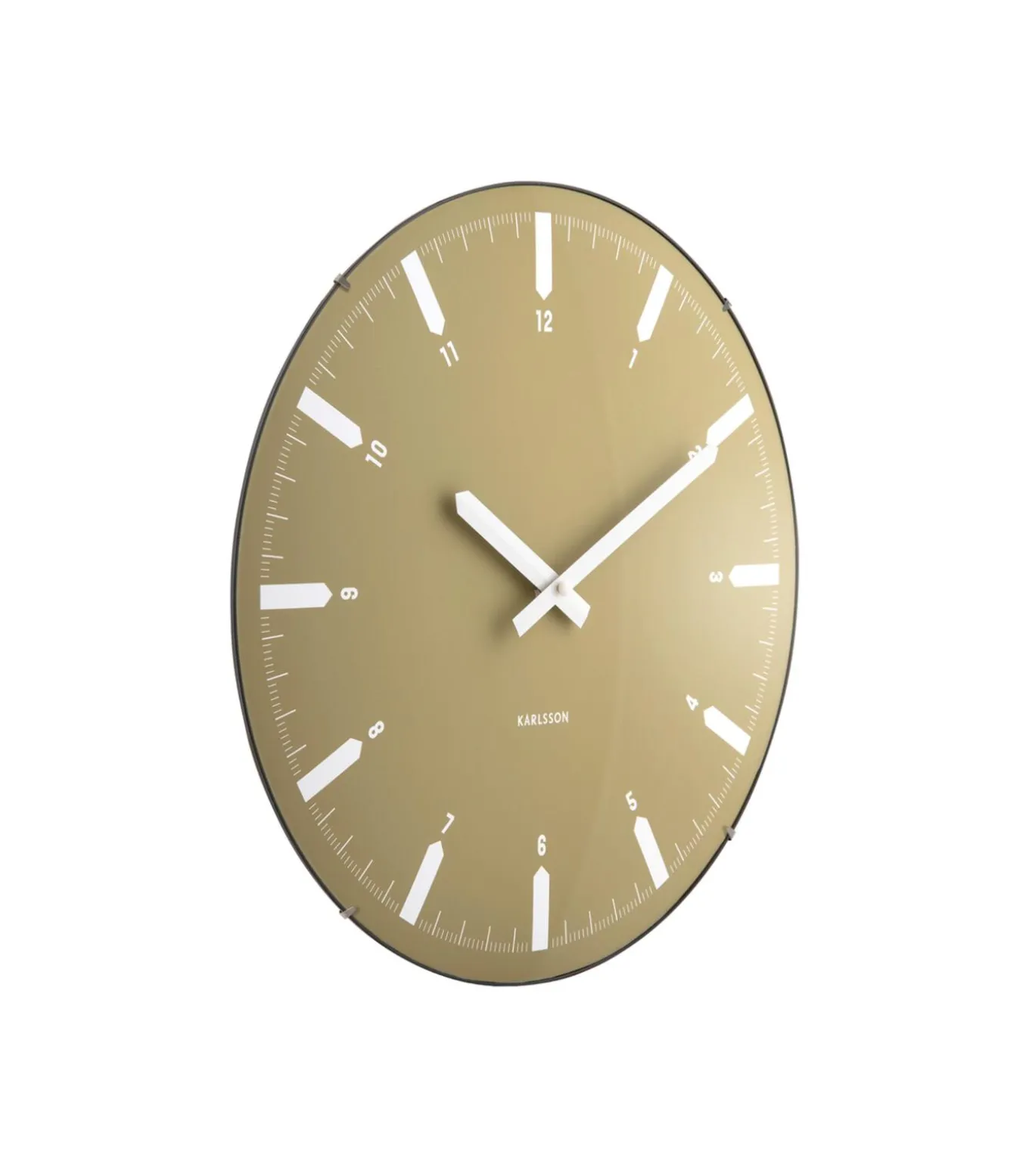 Wandklok Realista Dome - Groen - 35x35x35cm