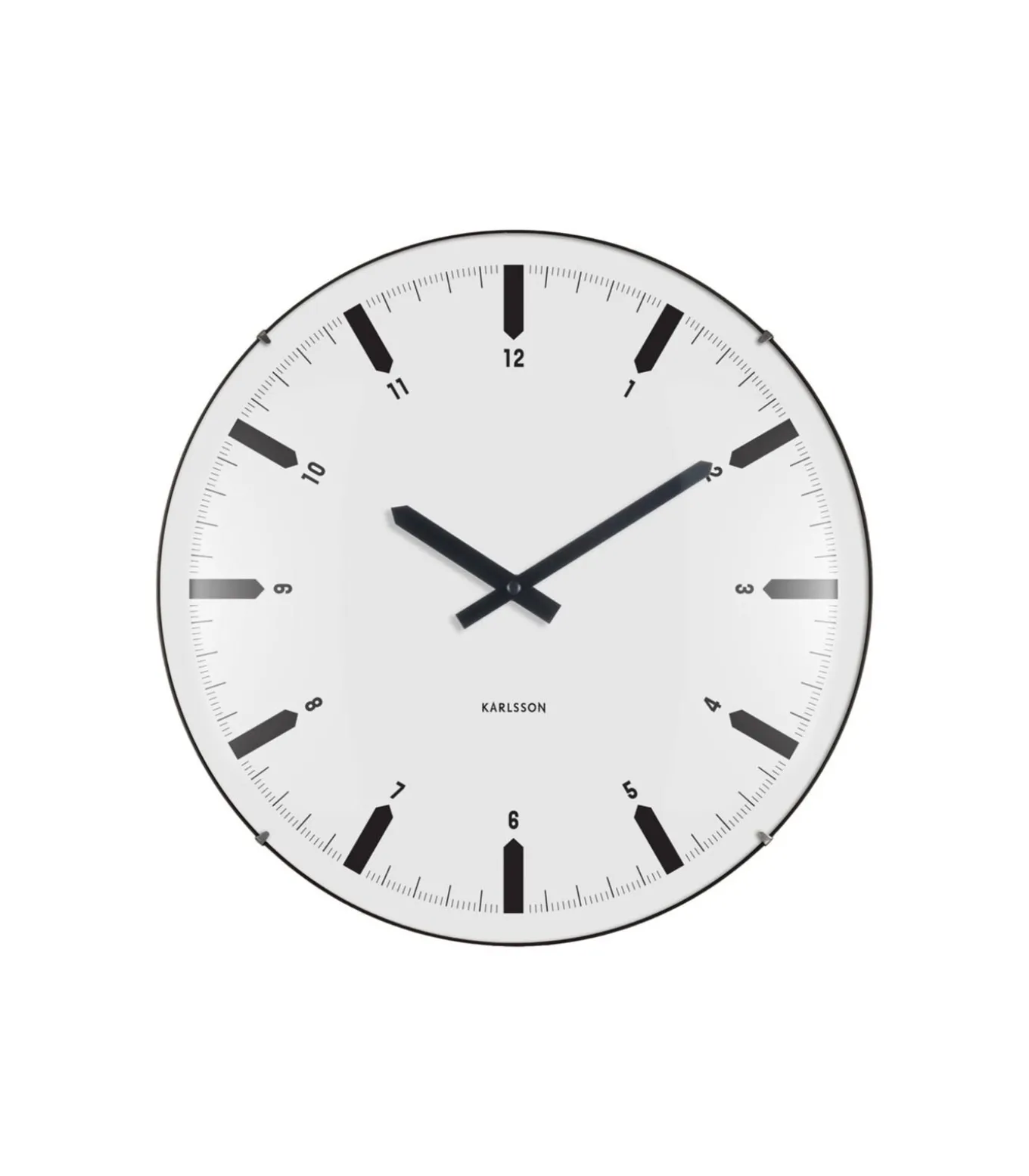 Wandklok Realista Dome - Wit - 35x35x35cm