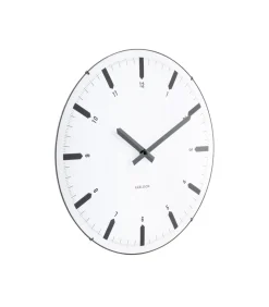 Wandklok Realista Dome - Wit - 35x35x35cm