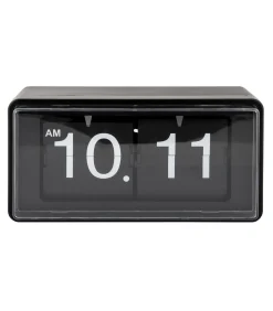 Wandklok Retro Boxed Flip - Mat zwart - 20x10x10cm