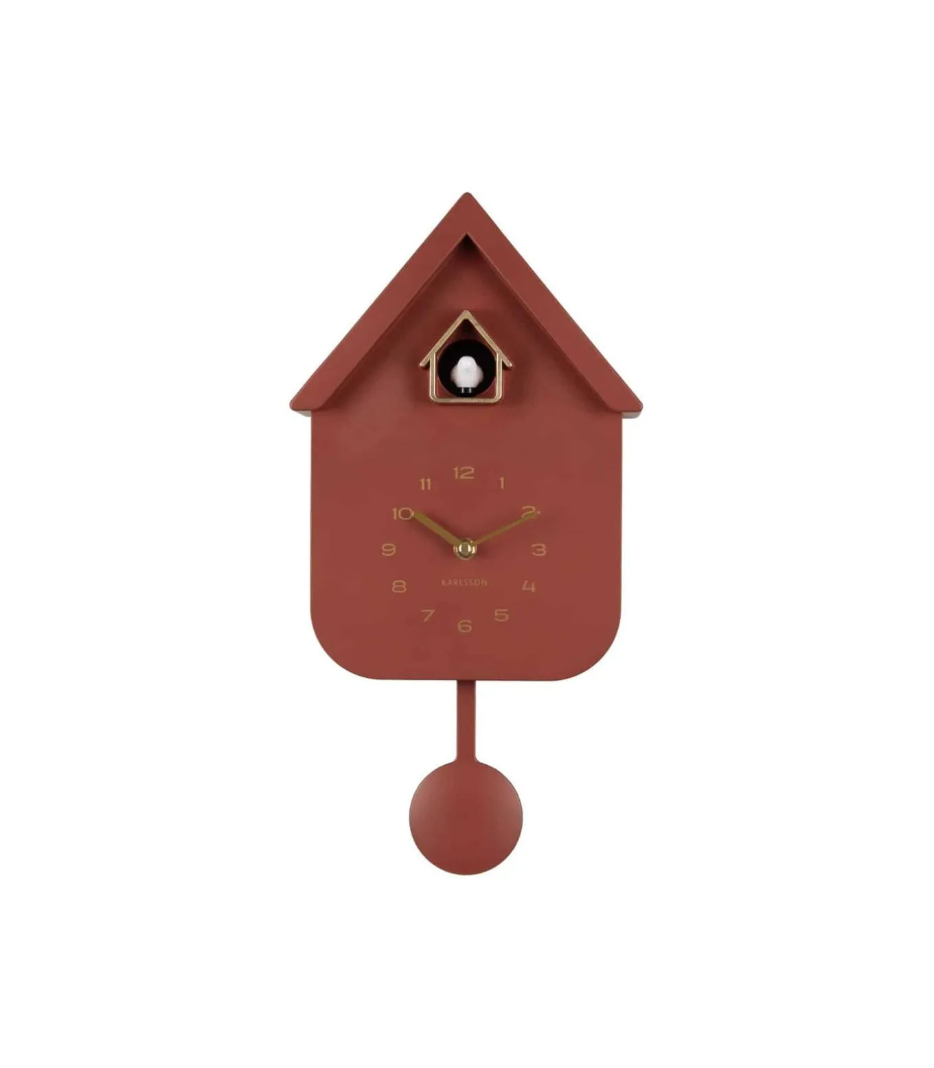 Wandklok Solo Color Cuckoo - Bordeaux - 6x21,5x41cm