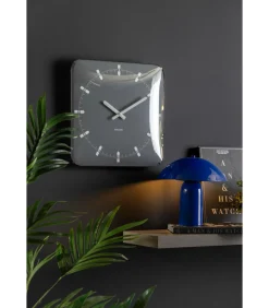 Wandklok Sucinto Dome Square - Grijs - 35x35x35cm