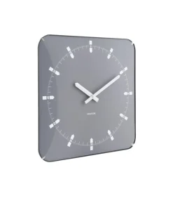 Wandklok Sucinto Dome Square - Grijs - 35x35x35cm