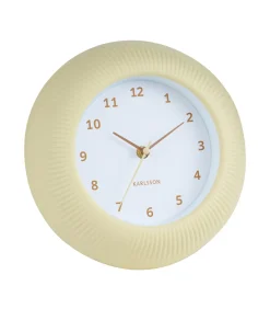 Wandklok Tender Rib - Zachtgeel - Ø25cm