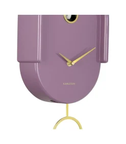 Wandklok Tweet - Paars - 20x8.5x42cm