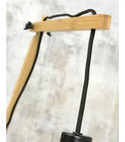 Wandlamp Andes - Bamboe/Blauw - 95x47x55cm