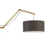 Wandlamp Andes - Bamboe/Donkergrijs - 95x47x55cm