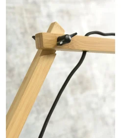 Wandlamp Andes - Bamboe/Donkergrijs - 95x47x55cm