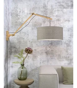 Wandlamp Andes - Bamboe/Taupe - 95x47x55cm