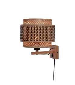 Wandlamp Bhutan - Bamboe - Ø25cm