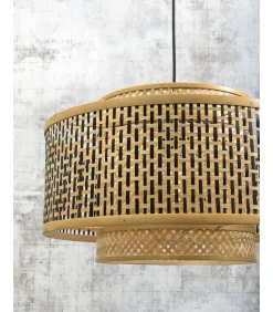 Wandlamp Bhutan - Bamboe/Zwart - 95x50x55cm