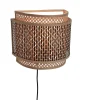 Wandlamp Bhutan - Bamboe/Zwart - 32x16x27cm