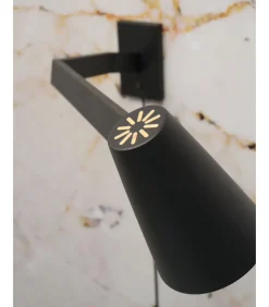 Wandlamp Biarritz - Zwart - 89x12x25cm