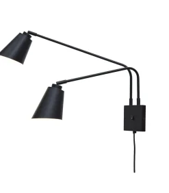 Wandlamp Bremen - Zwart - 130x60x49cm - 2L