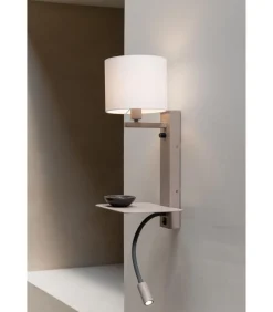 Wandlamp Florence - Bruin - 24x24x52cm