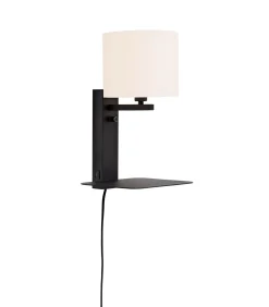 Wandlamp Florence - Wit/Zwart - 24x22x42cm