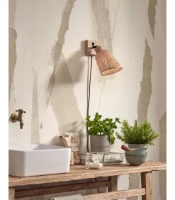 Wandlamp Java - Bamboe - Ø15cm