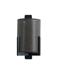 Wandlamp Litto - Mat zwart - 22x18x36cm