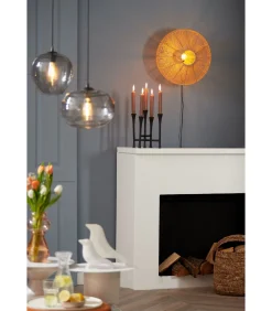 Wandlamp Lyra - Bruin - Ø43cm