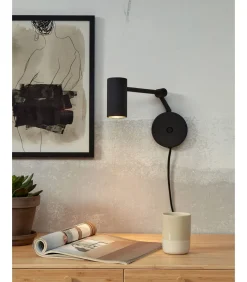Wandlamp Montreux - Zwart - 10.5x21.5x18cm
