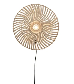 Wandlamp Zanzibar - Rotan Wit - Ø40cm