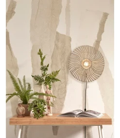 Wandlamp Zanzibar - Rotan Wit - Ø40cm