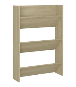 Wandschoenenkast 60x18x90 cm spaanplaat sonoma eikenkleurig