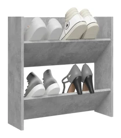 Wandschoenenkast 60x18x60 cm spaanplaat betongrijs