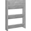 Wandschoenenkast 60x18x90 cm spaanplaat betongrijs
