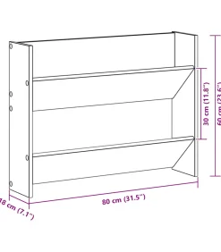 Wandschoenenkasten 2 st 80x18x60 cm spaanplaat wit