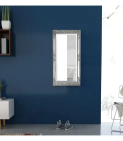 Wandspiegel Barok 100 x 50 cm zilver