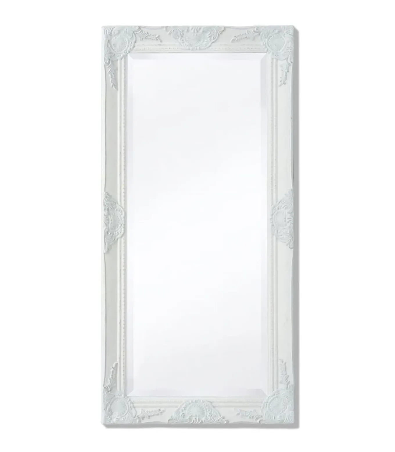 Wandspiegel Barok 100 x 50 cm wit