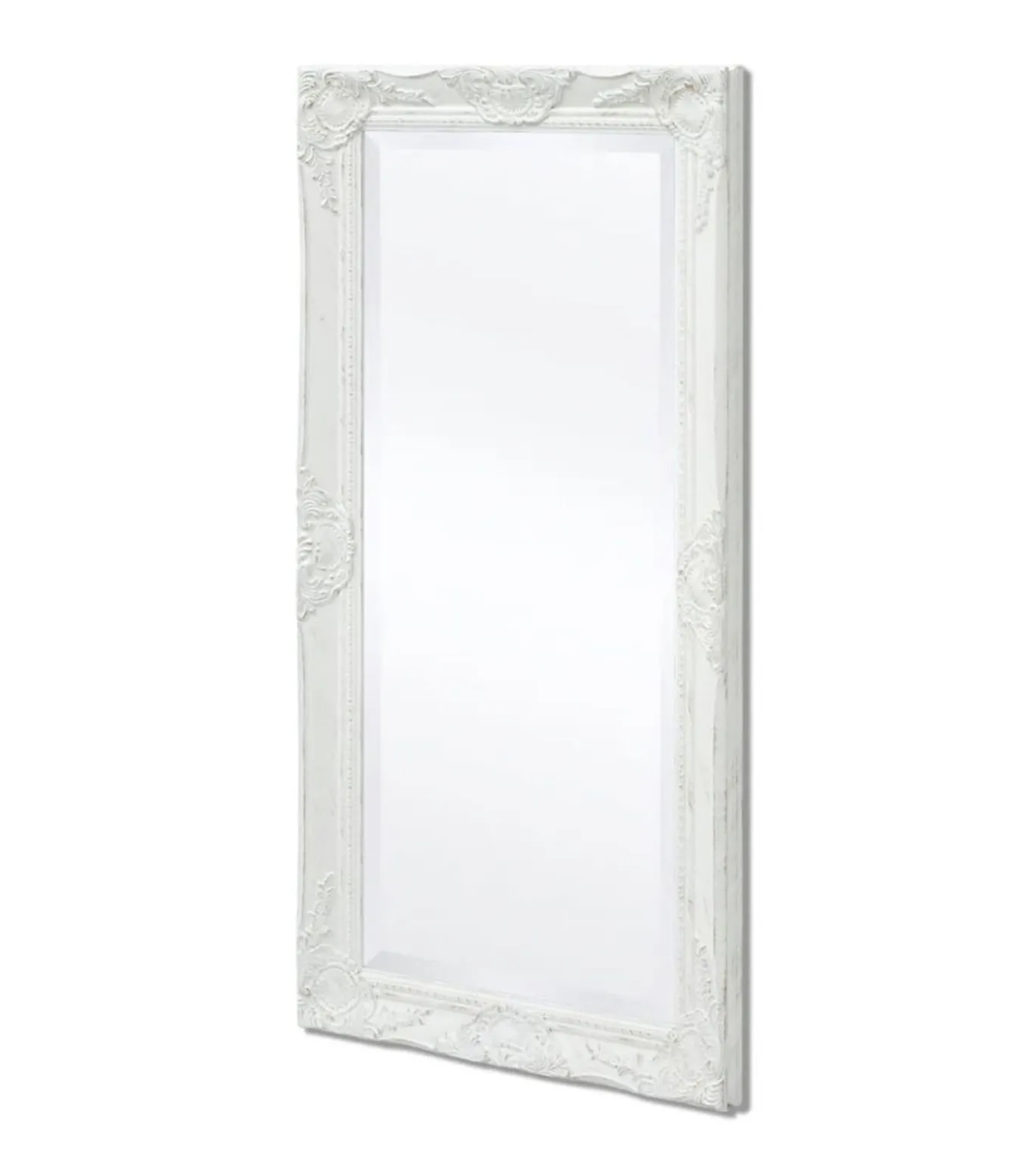 Wandspiegel Barok 100 x 50 cm wit