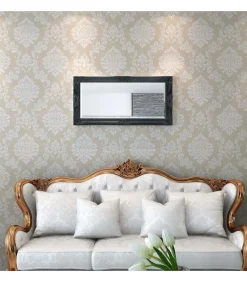 Wandspiegel Barok 100 x 50 cm zwart