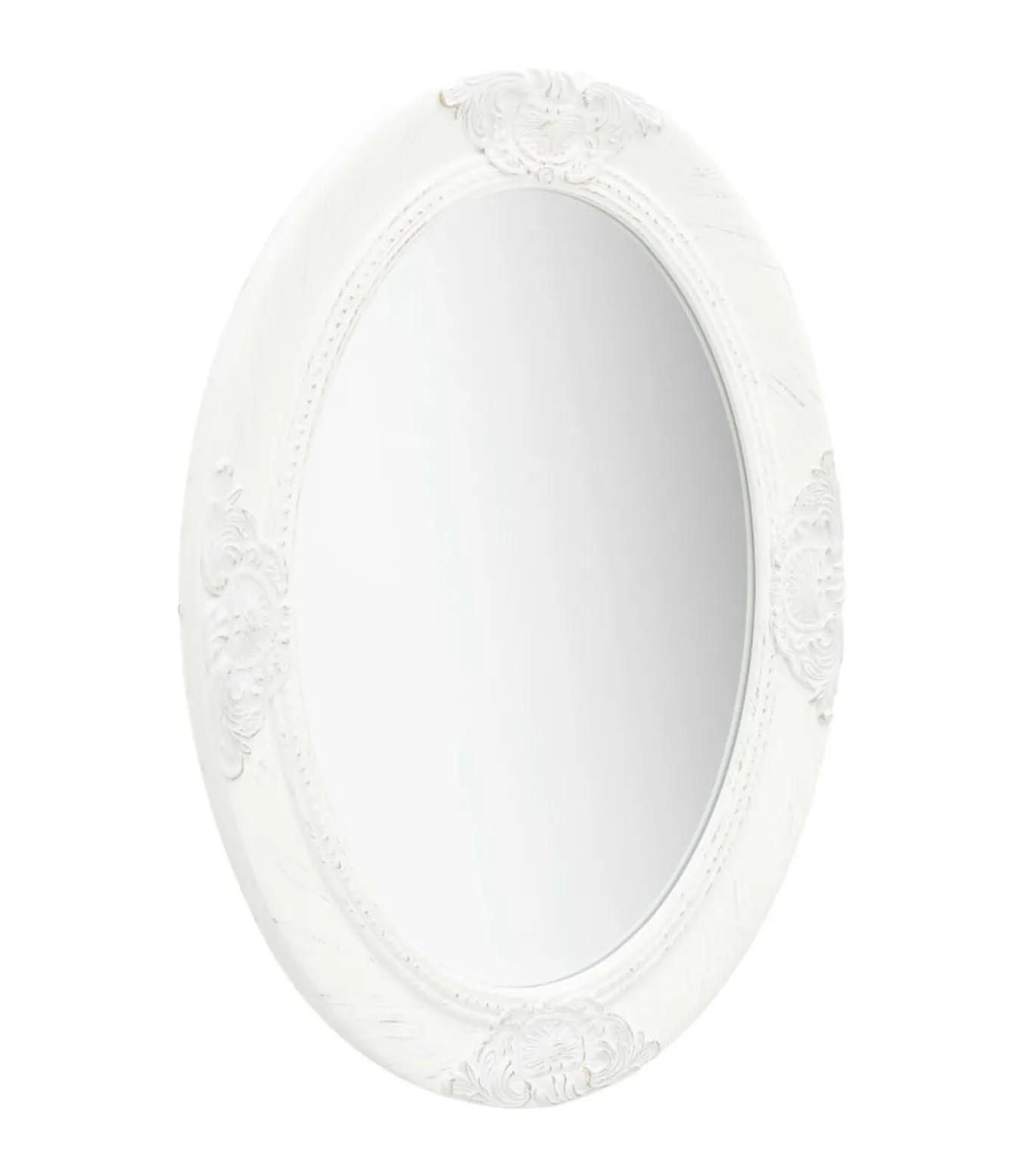 Wandspiegel barok stijl 50x70 cm wit